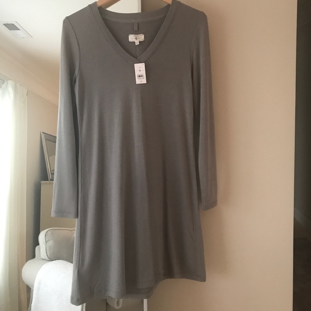NWT Lou & Grey Long Sleeve Cotton Knit Dress